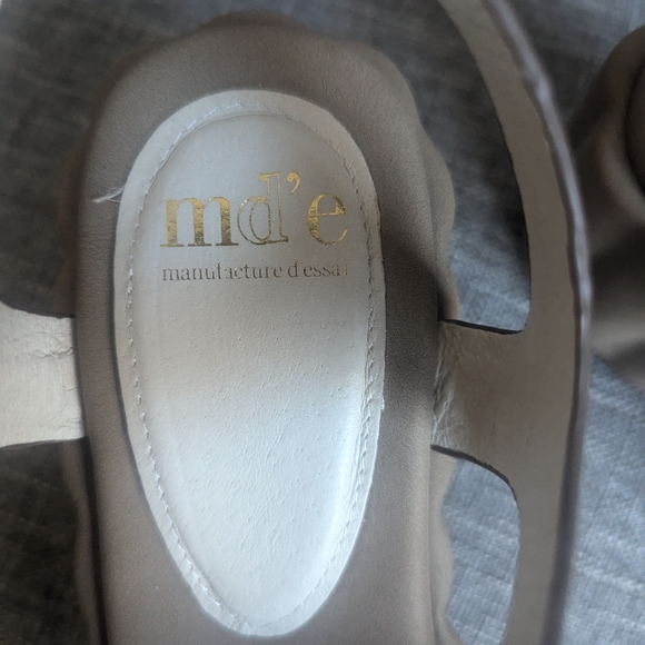 Taupe Playful platform sandals Made in Italy Size 9 New - Picture 5 of 6